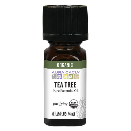 Aura Cacia Organic Tea Tree Essential Oil 0.25 fl. oz.