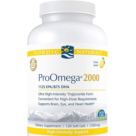 Nordic Naturals ProOmega 2000, Lemon Flavor - 120 Softgels