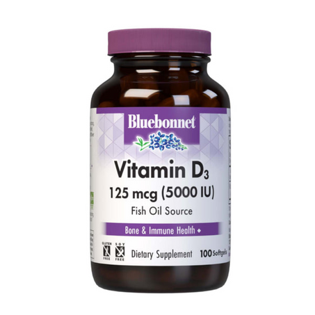 Vitamin D3 125 mcg 5000 IU 100 Softgels