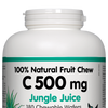 Natural Factors Vitamin C Jungle Juice 500 mg 180 chewable wafers