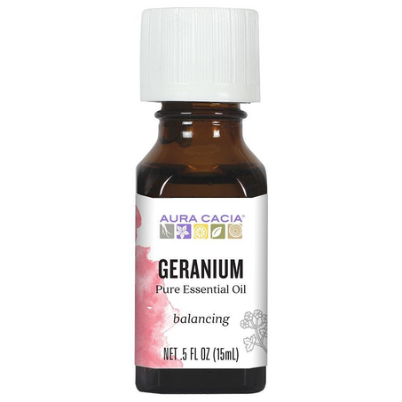 Aura Cacia Geranium Essential Oil 0.5 fl. oz.