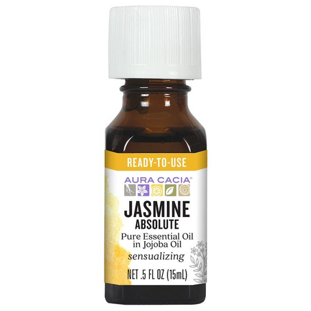 Aura Cacia Jasmine Absolute (in jojoba oil) 0.5 fl. oz.