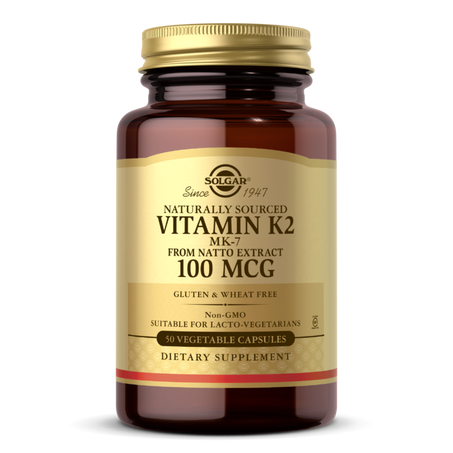 Naturally Sourced Vitamin K2 (MK-7) 100 mcg Vegetable Capsules