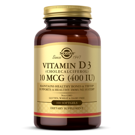 Vitamin D3 (Cholecalciferol) 10 MCG (400 IU) Softgels