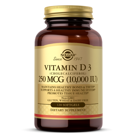 Vitamin D3 (Cholecalciferol) 250 MCG (10,000 IU) Softgels