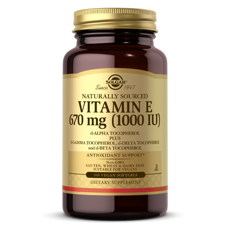 Vitamin E 670 MG (1000 IU) Vegan Softgels (d-Alpha Tocopherol & Mixed Tocopherols)