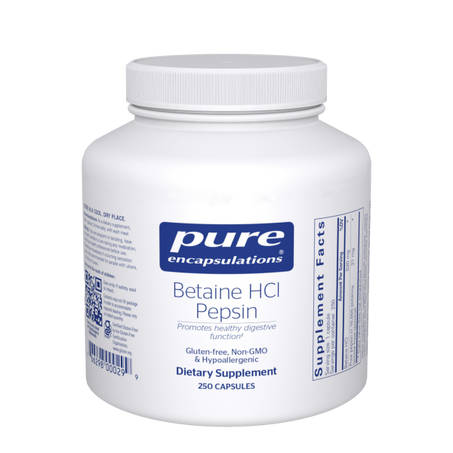 Betaine HCI Pepsin 250 Capsules