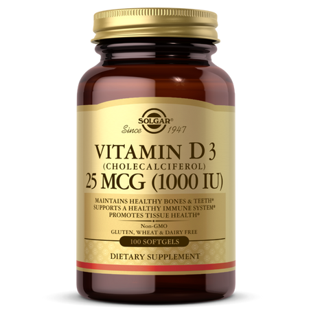 Vitamin D3 (Cholecalciferol) 25 mCG (1000 IU) Softgels