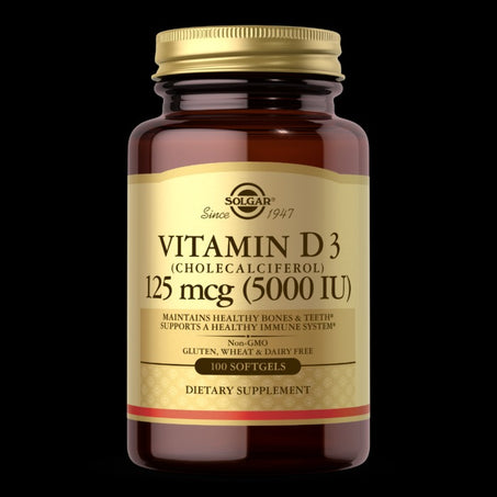 Vitamin D3 (Cholecalciferol) 125 mcg (5,000 IU) Softgels