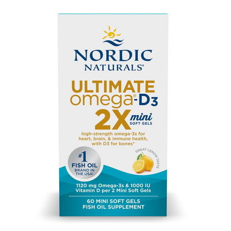 Ultimate Omega 2X Mini w/Vitamin D3 60 Softgels